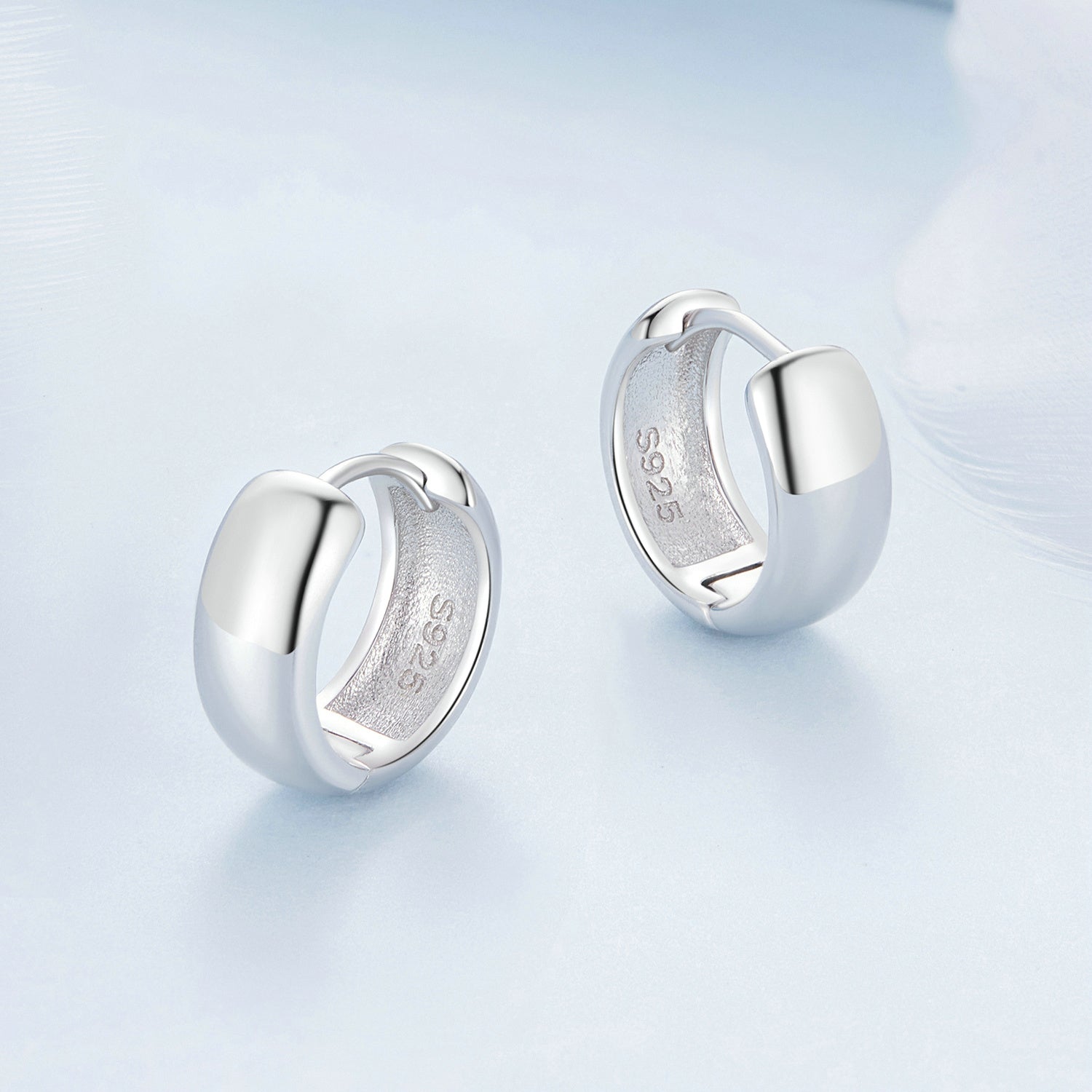 Silver Earrings Minimalist Hoop Earrings For Sale - sursenso Earring