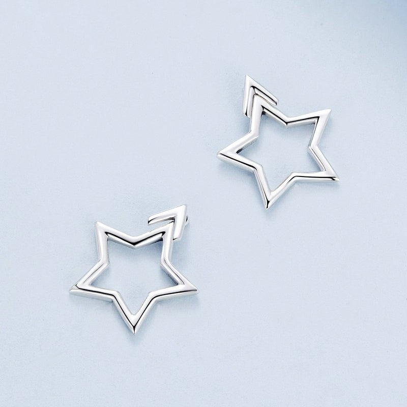 Silver Earrings Pentagram Stud Earrings For Sale - sursenso Earring