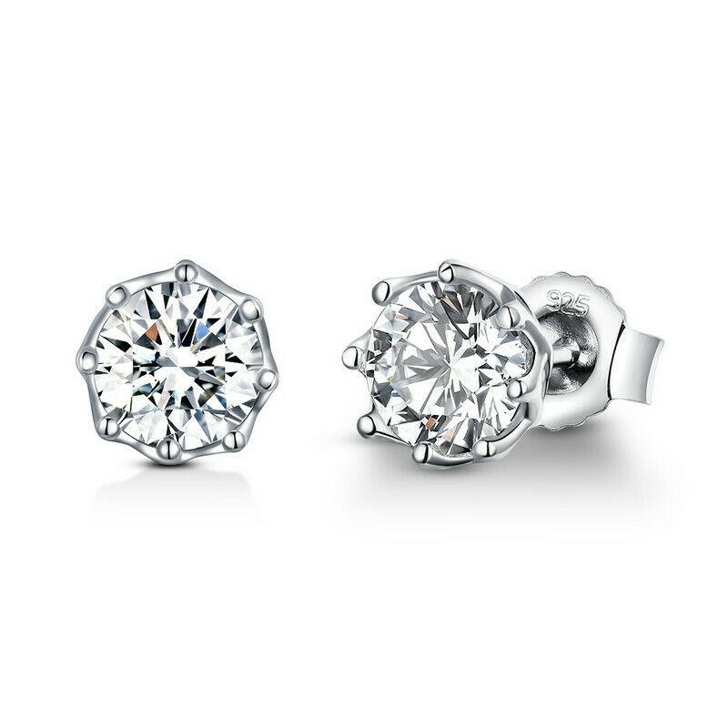 Silver Earrings Shining Time CZ Stud Earrings For Sale - sursenso Earring