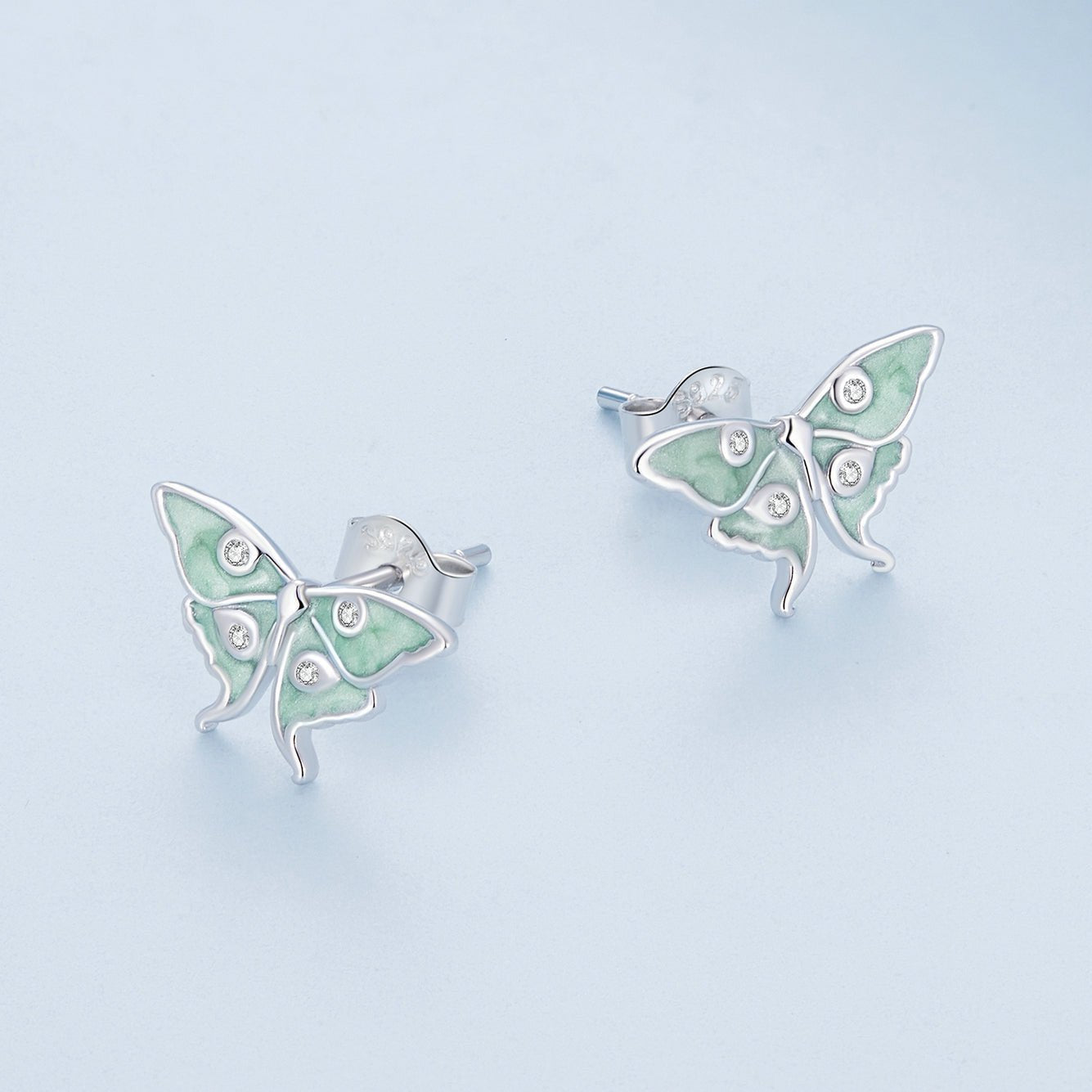 Silver Earrings The Wizard of Oz Butterfly CZ Stud Earrings For Sale - sursenso Earring
