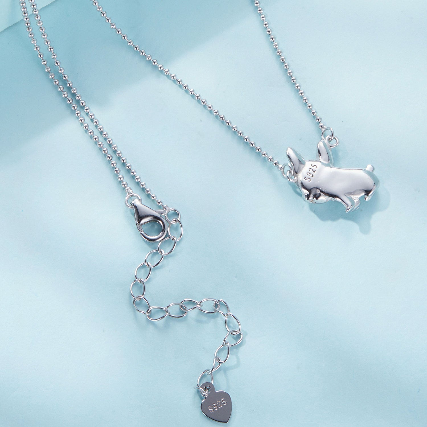 Silver Necklace French Bulldog Pendant Necklace with Lobster Clasp For Sale - sursenso Necklaces