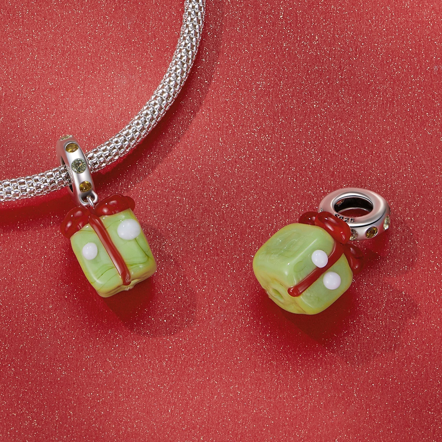 Silver Pendant Christmas Gift CZ Dangle Charm For Sale - sursenso Pendant