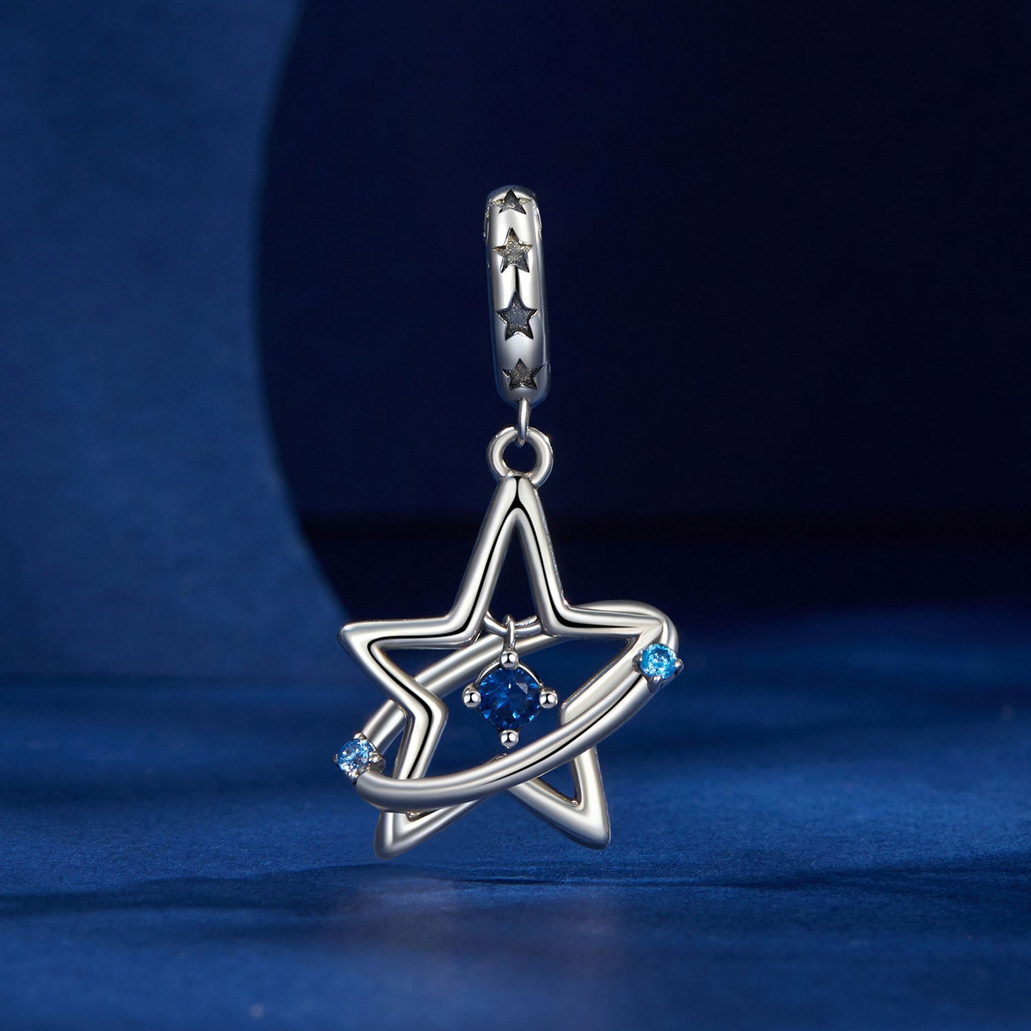 Silver Pendant Dreamy Star Srail CZ Dangle Charm For Sale - sursenso Pendant