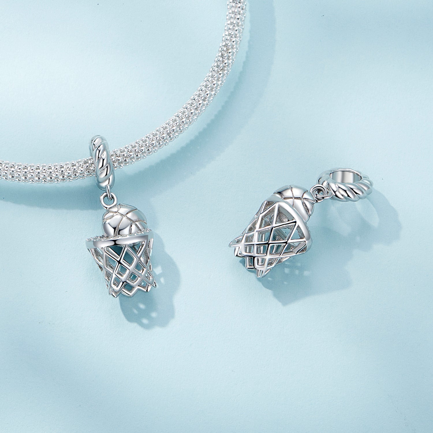 Silver Pendant Shoot The Basketball CZ Dangle Charm For Sale - sursenso Pendant