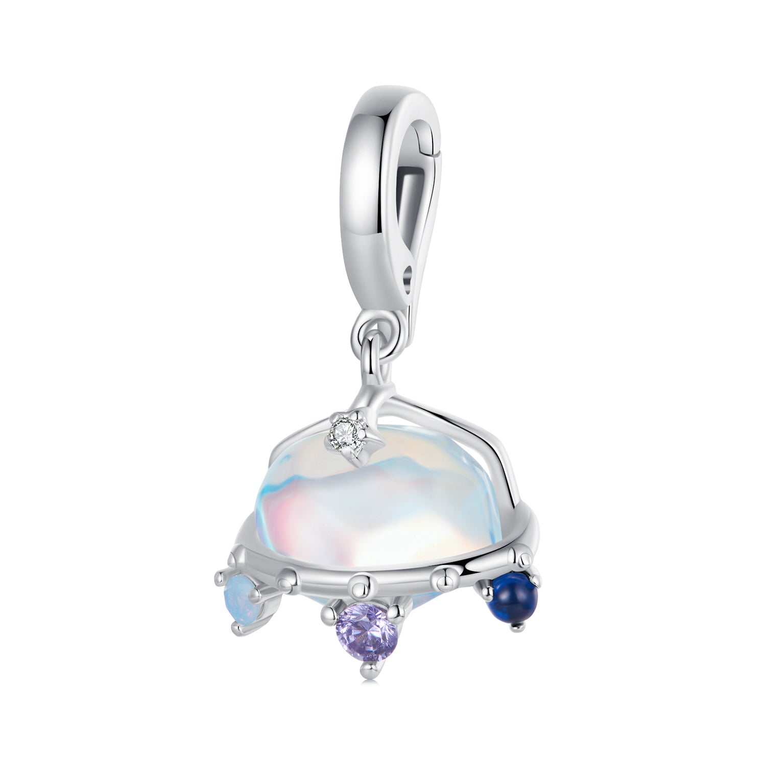 Silver Pendant Spaceship Dangle Charm For Sale - sursenso Pendant