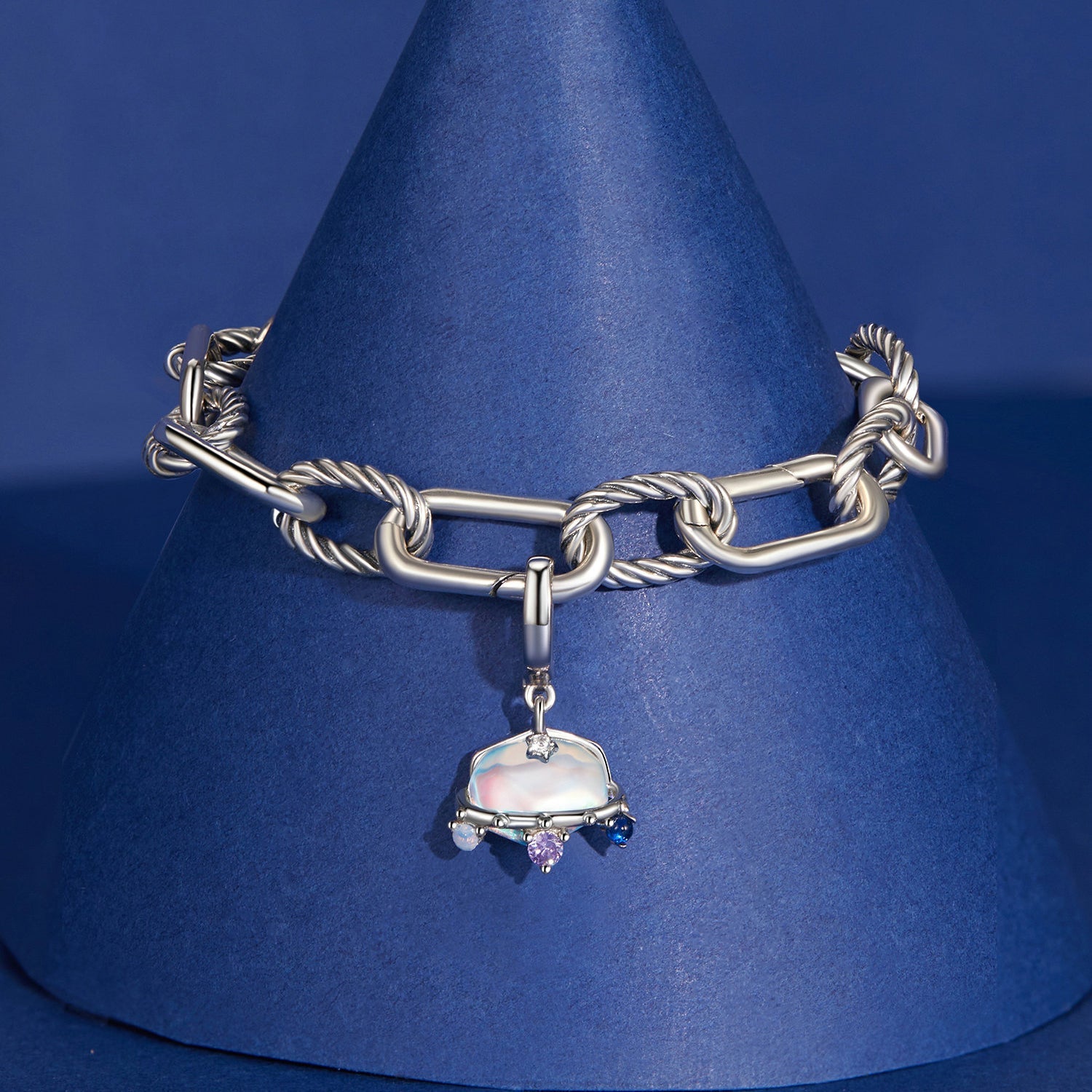 Silver Pendant Spaceship Dangle Charm For Sale - sursenso Pendant