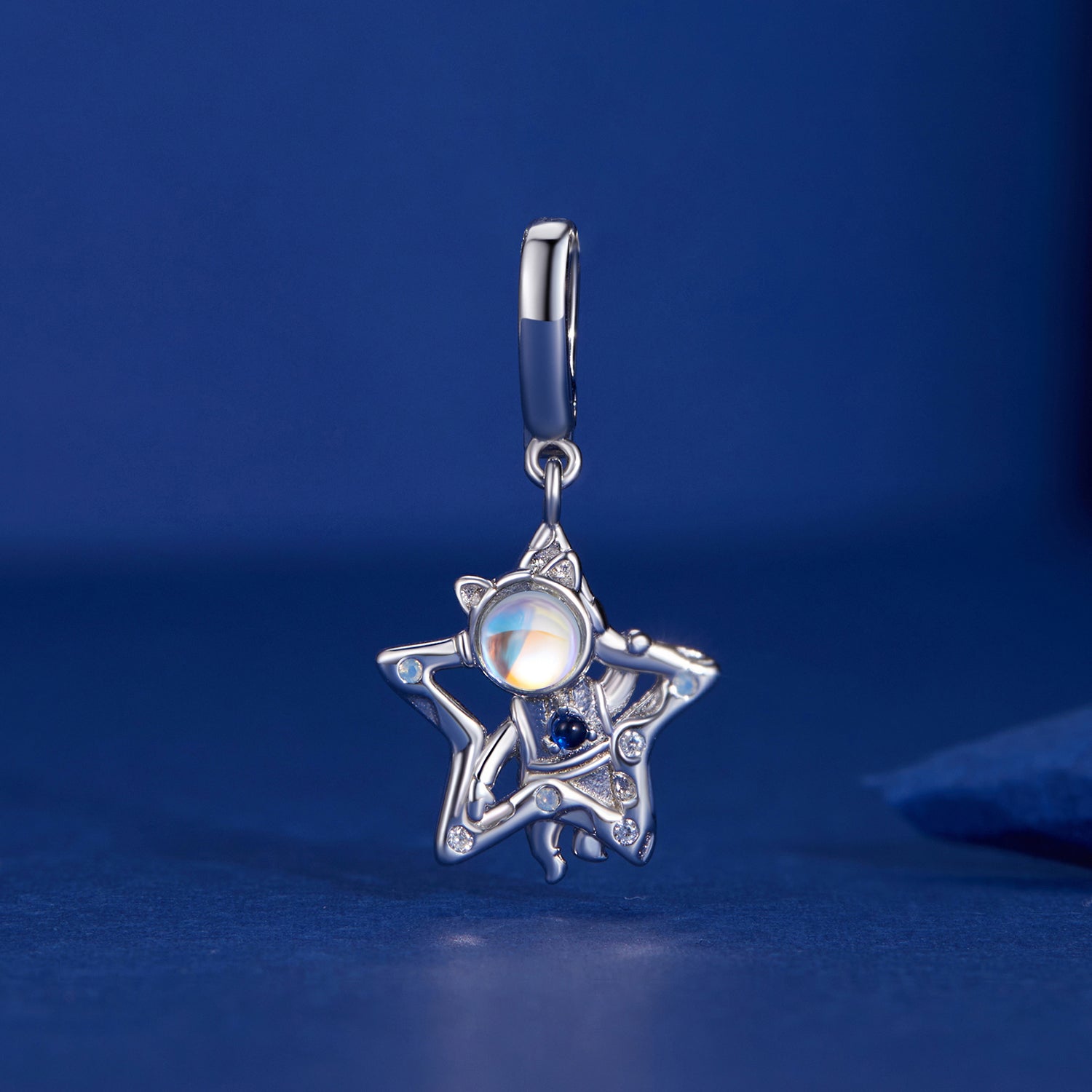 Silver Pendant Star Astronaut CZ Dangle Charm For Sale - sursenso Pendant