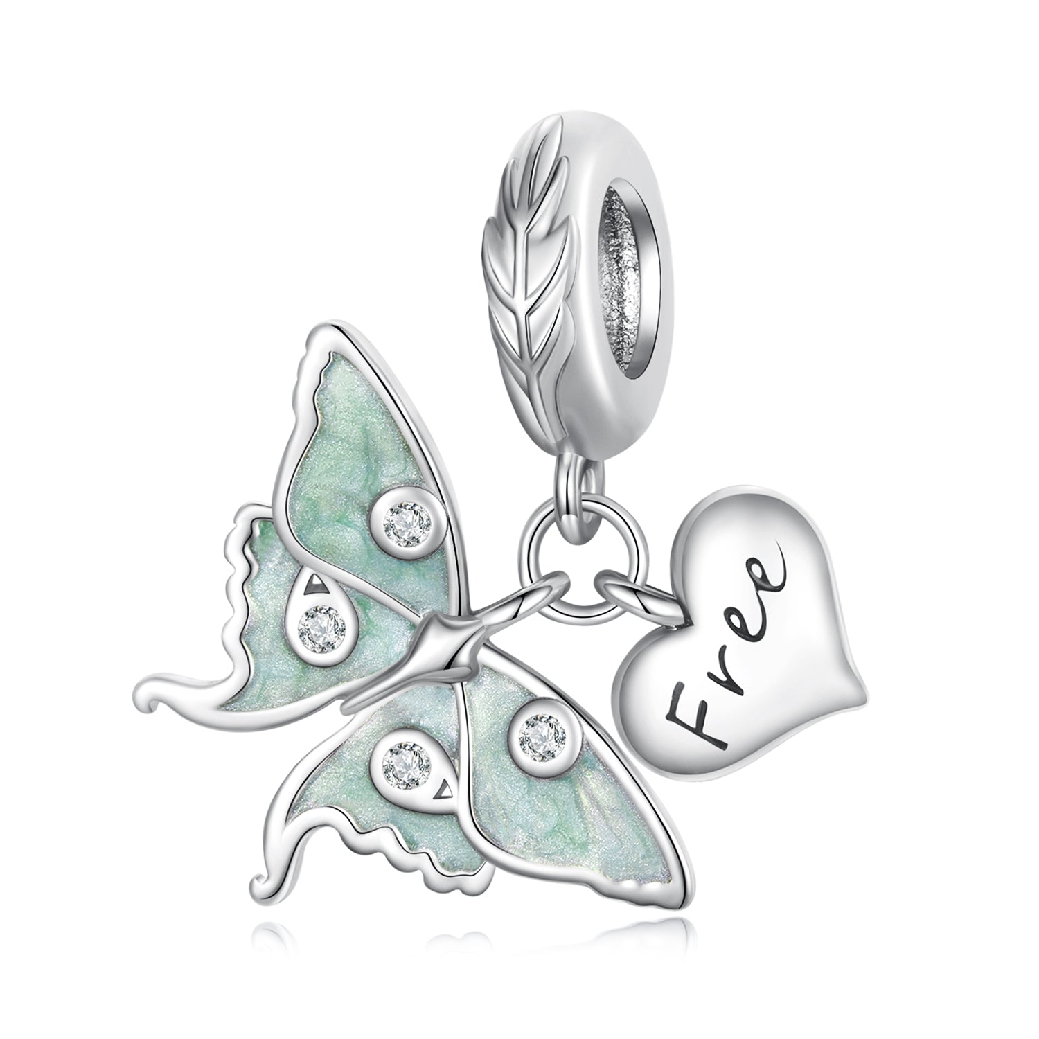 Silver Pendant The Wizard of Oz Butterfly CZ Dangle Charm For Sale - sursenso Pendant