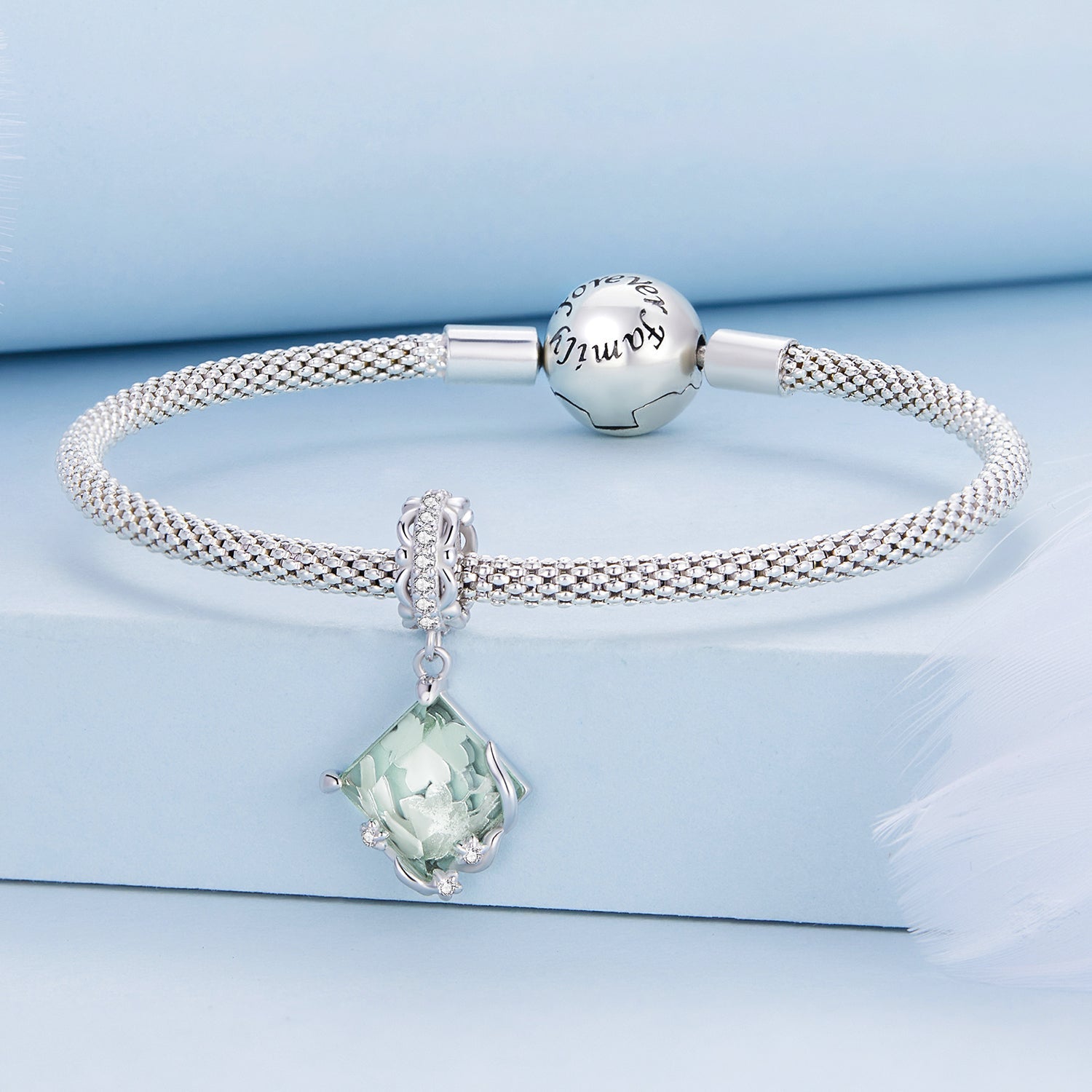 Silver Pendant The Wizard of Oz Flower CZ Dangle Charm For Sale - sursenso Pendant