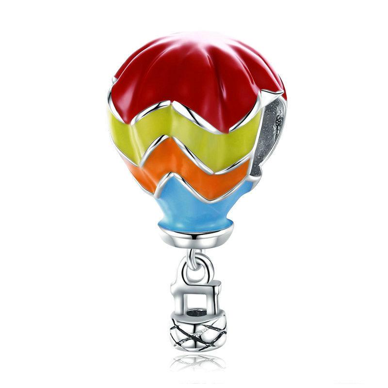 Silver Pendant Turkish Balloon Enamel Dangle Charm For Sale - sursenso Pendant