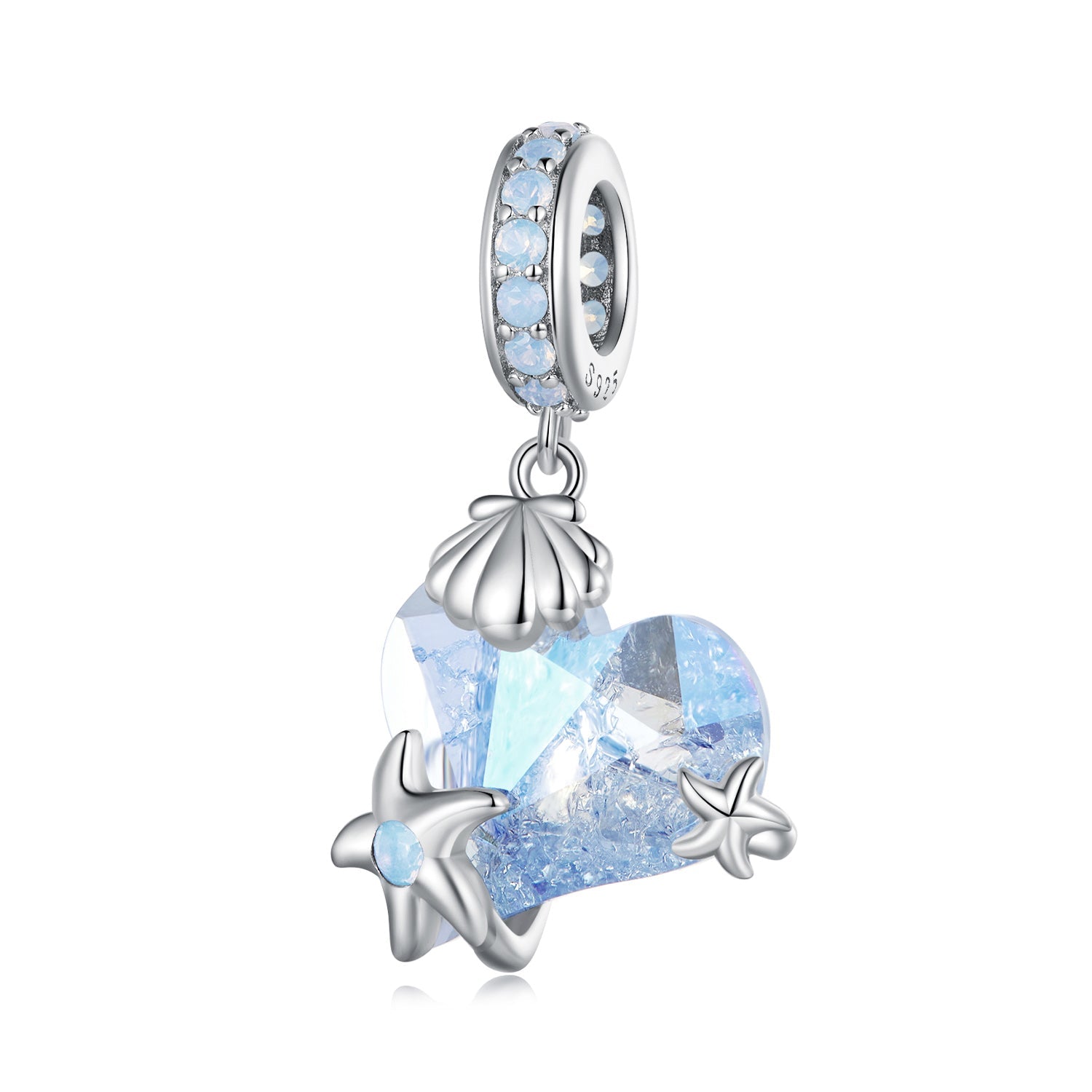 Silver Pendant Underwater World CZ Dangle Charm For Sale - sursenso Pendant