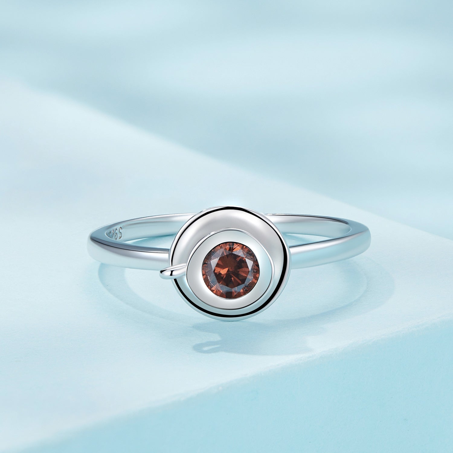 Silver Ring Coffee Cup CZ Open Ring For Sale - sursenso Open Rings