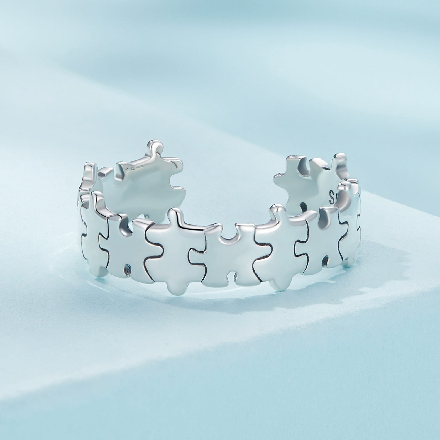 Silver Ring Jigsaw Puzzle Open Ring For Sale - sursenso Open Rings