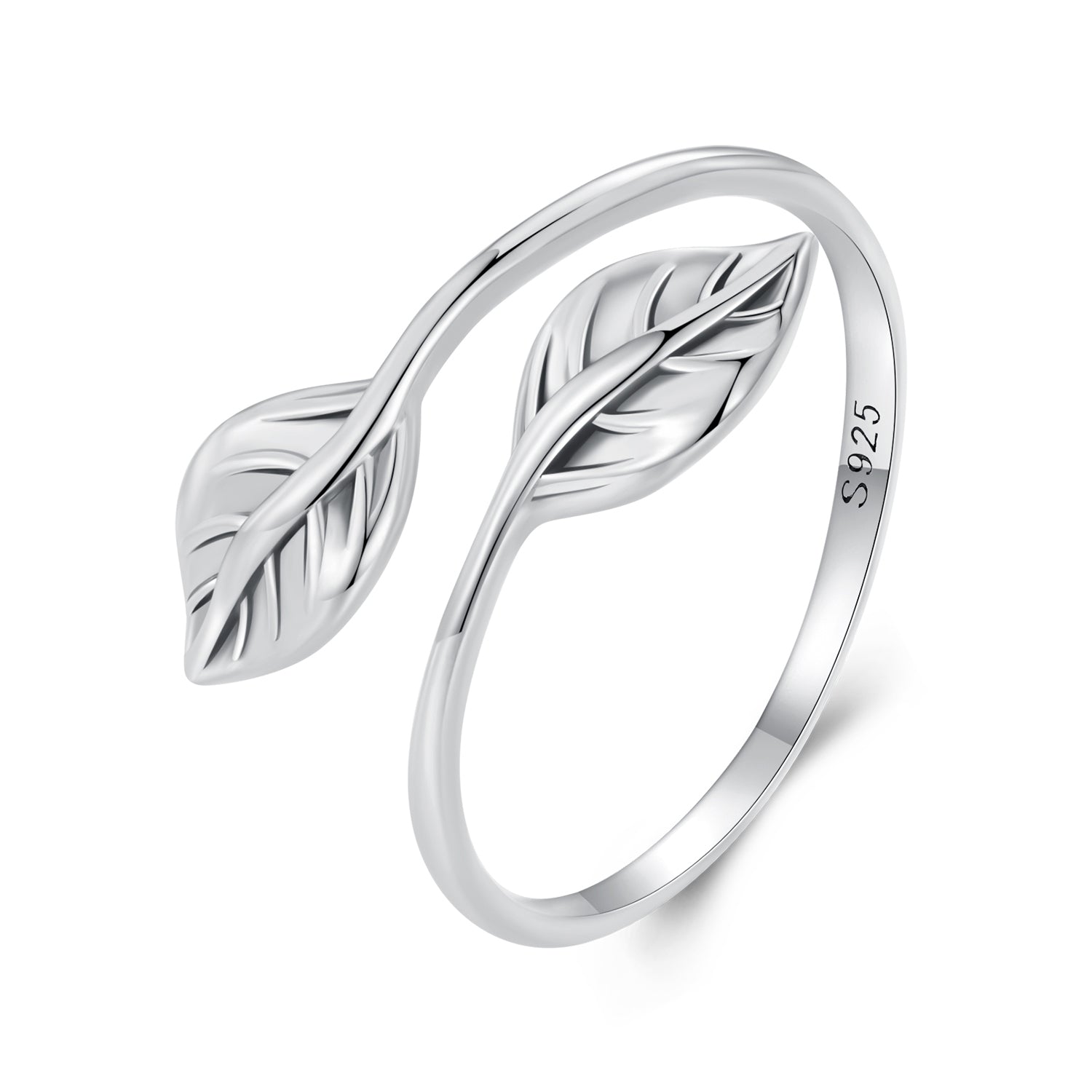 Silver Ring Leaf Open Ring For Sale - sursenso Open Rings